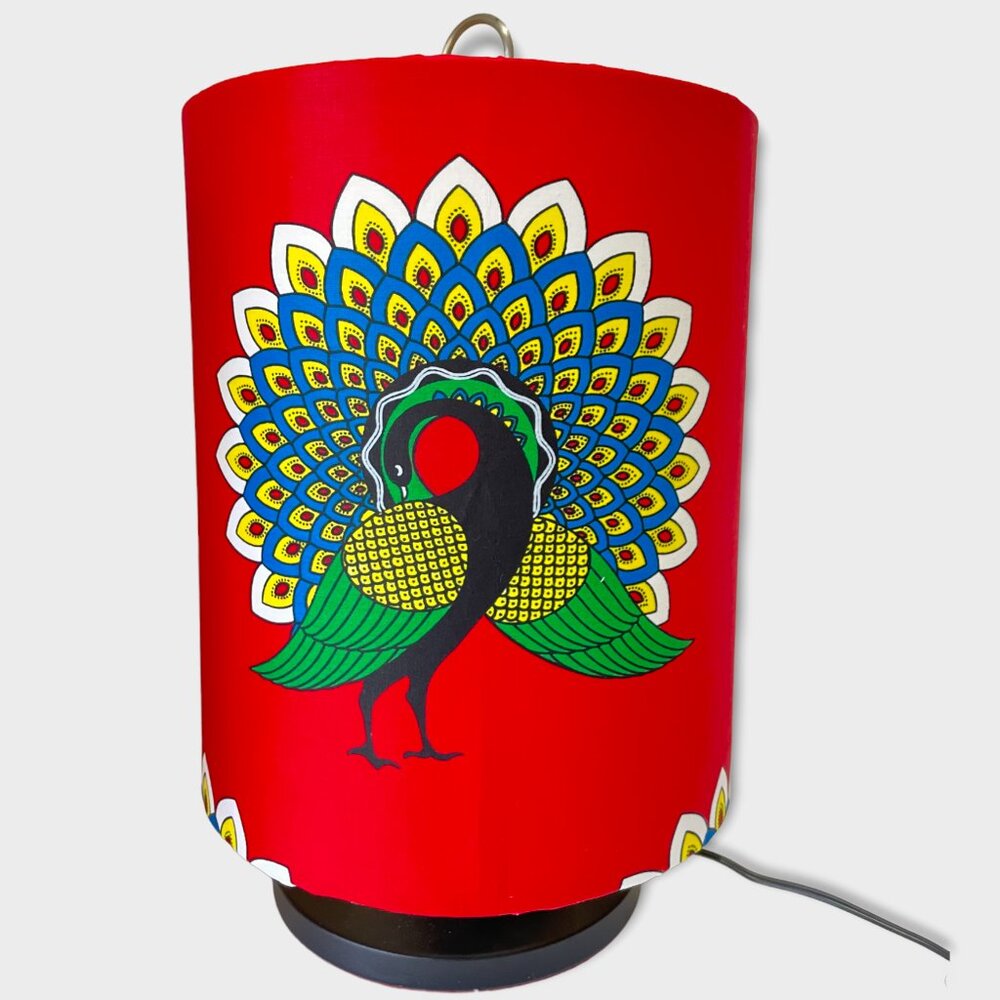 Ankara table lamp from South Africa Peacock